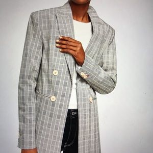 Mango checked structure blazer
